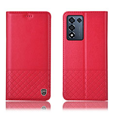 Coque Portefeuille Livre Cuir Etui Clapet H10P pour Oppo K9S 5G Rouge