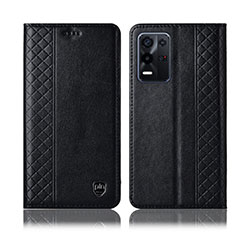 Coque Portefeuille Livre Cuir Etui Clapet H10P pour Oppo K9X 5G Noir