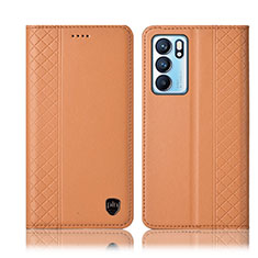 Coque Portefeuille Livre Cuir Etui Clapet H10P pour Oppo Reno6 5G Orange