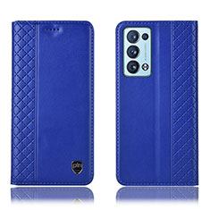 Coque Portefeuille Livre Cuir Etui Clapet H10P pour Oppo Reno6 Pro 5G Bleu