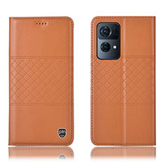 Coque Portefeuille Livre Cuir Etui Clapet H10P pour Oppo Reno7 Pro 5G Orange