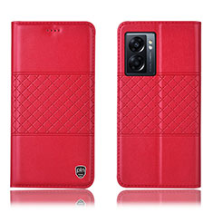 Coque Portefeuille Livre Cuir Etui Clapet H10P pour Realme Q5i 5G Rouge