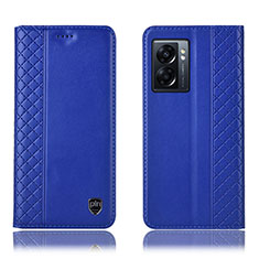 Coque Portefeuille Livre Cuir Etui Clapet H10P pour Realme V23 5G Bleu