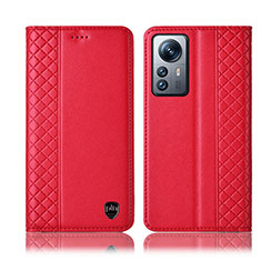 Coque Portefeuille Livre Cuir Etui Clapet H10P pour Xiaomi Mi 12 Pro 5G Rouge