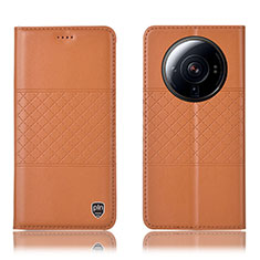 Coque Portefeuille Livre Cuir Etui Clapet H10P pour Xiaomi Mi 12S Ultra 5G Orange