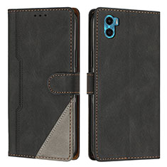 Coque Portefeuille Livre Cuir Etui Clapet H10X pour Motorola Moto E22S Noir