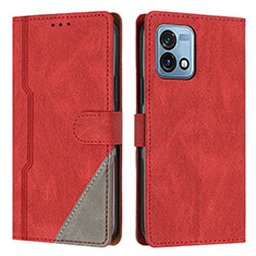 Coque Portefeuille Livre Cuir Etui Clapet H10X pour Motorola Moto G Stylus (2023) 4G Rouge