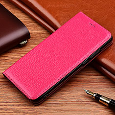 Coque Portefeuille Livre Cuir Etui Clapet H11 pour Apple iPhone 13 Rose Rouge