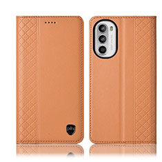 Coque Portefeuille Livre Cuir Etui Clapet H11P pour Motorola Moto Edge (2022) 5G Orange