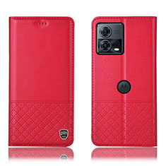 Coque Portefeuille Livre Cuir Etui Clapet H11P pour Motorola Moto S30 Pro 5G Rouge