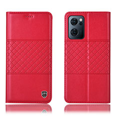 Coque Portefeuille Livre Cuir Etui Clapet H11P pour OnePlus Nord CE 2 5G Rouge