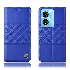 Coque Portefeuille Livre Cuir Etui Clapet H11P pour Oppo A1x 5G Bleu