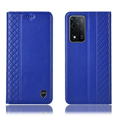 Coque Portefeuille Livre Cuir Etui Clapet H11P pour Oppo A93s 5G Bleu