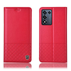 Coque Portefeuille Livre Cuir Etui Clapet H11P pour Oppo K9S 5G Rouge