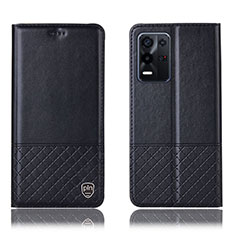 Coque Portefeuille Livre Cuir Etui Clapet H11P pour Oppo K9X 5G Noir