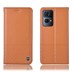 Coque Portefeuille Livre Cuir Etui Clapet H11P pour Oppo Reno7 Pro 5G Orange