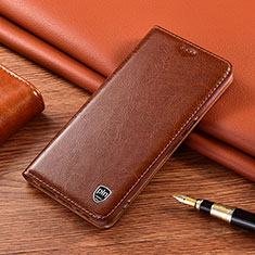 Coque Portefeuille Livre Cuir Etui Clapet H11P pour Samsung Galaxy S23 Plus 5G Marron