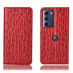 Coque Portefeuille Livre Cuir Etui Clapet H15P pour Motorola Moto Edge S30 5G Rouge