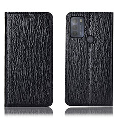 Coque Portefeuille Livre Cuir Etui Clapet H15P pour Motorola Moto G50 Noir