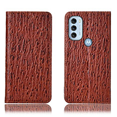 Coque Portefeuille Livre Cuir Etui Clapet H15P pour Motorola Moto G71 5G Marron