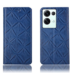 Coque Portefeuille Livre Cuir Etui Clapet H15P pour Oppo Reno8 Pro 5G Bleu