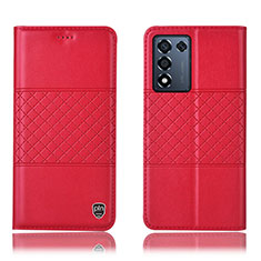 Coque Portefeuille Livre Cuir Etui Clapet H15P pour Realme 9 SE 5G Rouge