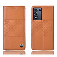 Coque Portefeuille Livre Cuir Etui Clapet H15P pour Realme Q3s 5G Orange