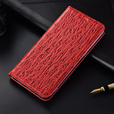 Coque Portefeuille Livre Cuir Etui Clapet H16 pour Apple iPhone 13 Pro Rouge