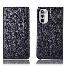 Coque Portefeuille Livre Cuir Etui Clapet H16P pour Motorola Moto Edge (2022) 5G Noir