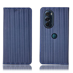 Coque Portefeuille Livre Cuir Etui Clapet H16P pour Motorola Moto Edge 30 Pro 5G Bleu