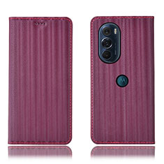 Coque Portefeuille Livre Cuir Etui Clapet H16P pour Motorola Moto Edge 30 Pro 5G Violet