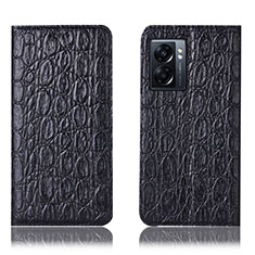 Coque Portefeuille Livre Cuir Etui Clapet H16P pour Oppo A56S 5G Noir