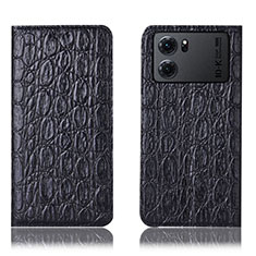 Coque Portefeuille Livre Cuir Etui Clapet H16P pour Oppo K10 5G Noir