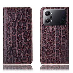 Coque Portefeuille Livre Cuir Etui Clapet H16P pour Oppo K10 Pro 5G Marron