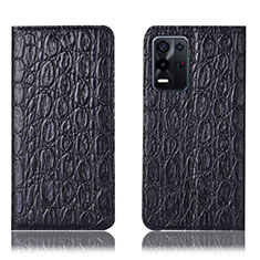 Coque Portefeuille Livre Cuir Etui Clapet H16P pour Oppo K9X 5G Noir