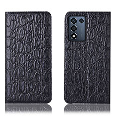 Coque Portefeuille Livre Cuir Etui Clapet H16P pour Realme 9 SE 5G Noir