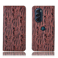 Coque Portefeuille Livre Cuir Etui Clapet H17P pour Motorola Moto Edge X30 5G Marron