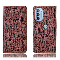 Coque Portefeuille Livre Cuir Etui Clapet H17P pour Motorola Moto G41 Marron