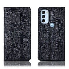 Coque Portefeuille Livre Cuir Etui Clapet H17P pour Motorola Moto G71 5G Noir