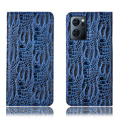 Coque Portefeuille Livre Cuir Etui Clapet H17P pour OnePlus Nord CE 2 5G Bleu