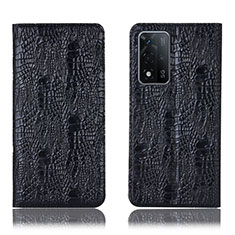 Coque Portefeuille Livre Cuir Etui Clapet H17P pour Oppo A93s 5G Noir