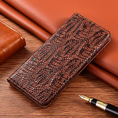 Coque Portefeuille Livre Cuir Etui Clapet H17P pour Samsung Galaxy S20 Ultra Marron