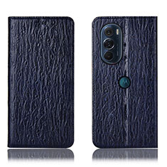 Coque Portefeuille Livre Cuir Etui Clapet H18P pour Motorola Moto Edge Plus (2022) 5G Bleu