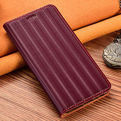 Coque Portefeuille Livre Cuir Etui Clapet H18P pour Motorola Moto Edge S 5G Vin Rouge