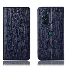 Coque Portefeuille Livre Cuir Etui Clapet H18P pour Motorola Moto Edge X30 5G Bleu