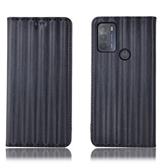 Coque Portefeuille Livre Cuir Etui Clapet H18P pour Motorola Moto G50 Noir