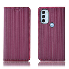 Coque Portefeuille Livre Cuir Etui Clapet H18P pour Motorola Moto G71 5G Violet