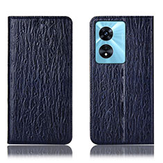 Coque Portefeuille Livre Cuir Etui Clapet H18P pour Oppo A1 5G Bleu