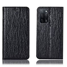 Coque Portefeuille Livre Cuir Etui Clapet H18P pour Oppo A53s 5G Noir