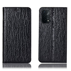 Coque Portefeuille Livre Cuir Etui Clapet H18P pour Oppo A54 5G Noir